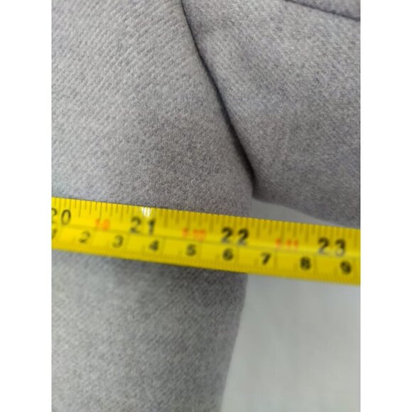 Banana Republic Women's Double-Breasted Gray Wool Blend Coat - L - Picture 7 of 8